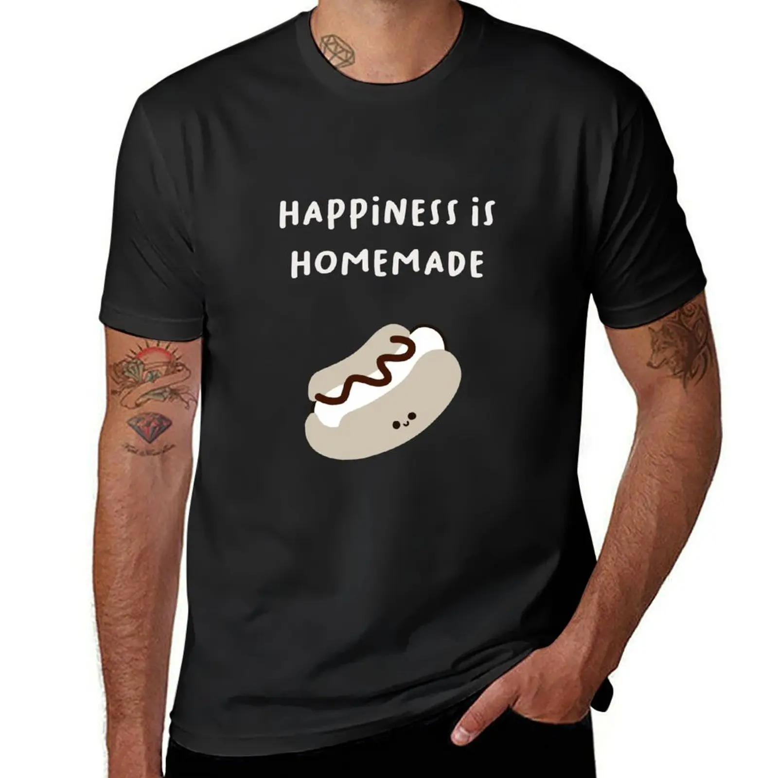 

HAPPINESS IS HOMEMADE Cute Character Illustrations Simple & Sweet Designs T-Shirt customizeds mens graphic t-shirts hip hop