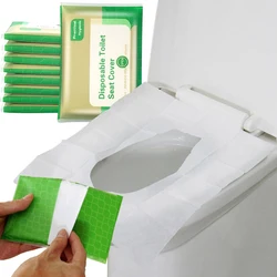 10-100pcs Disposable Paper Toilet Seat Cushion Water-soluble Sanitary Toilet Seat Pads Outing Personal Travel Hygiene Supplies