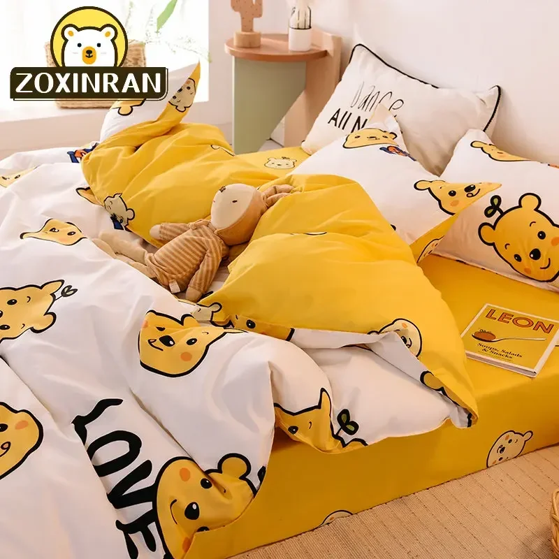 Bedding Set Linens Duvet Cover Bed Sheet Set  2 Bedrooms Bedspread on The Bed Couple Bed Quilt Queen  Luxury  Anime King