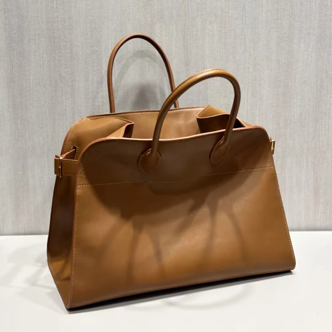 

Genuine Leather Handbag High-Capacity 32/38cm Top Layer Cowhide 12/15in Large Tote Bag Fashion Texture