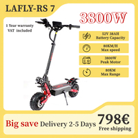 2025 EU-Certified RS7 Hot Sale 3800W Dual Motor 52V 38AH Electric Scooter 80KM/H Top Speed 70KM Range Foldable for Ultimate Mobi