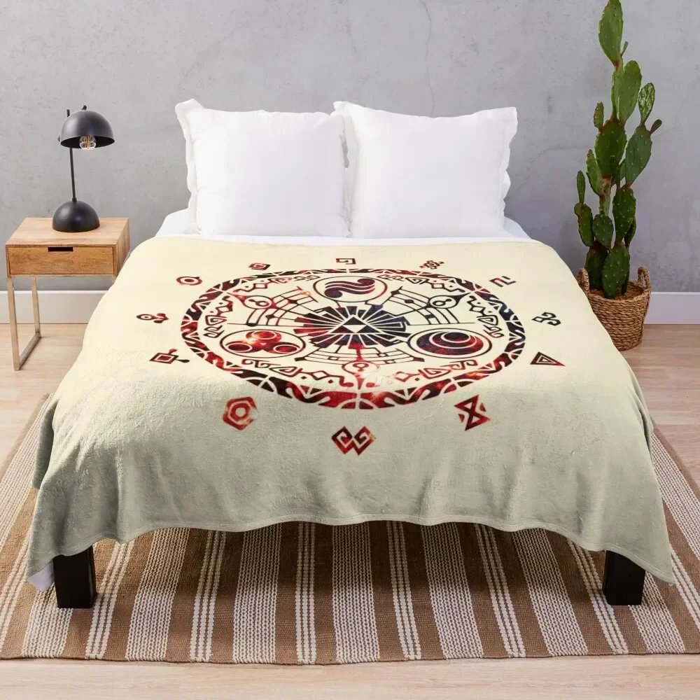 

zelda circle Throw Blanket Bed linens Decorative Throw Flannel Fabric cosplay anime Blankets