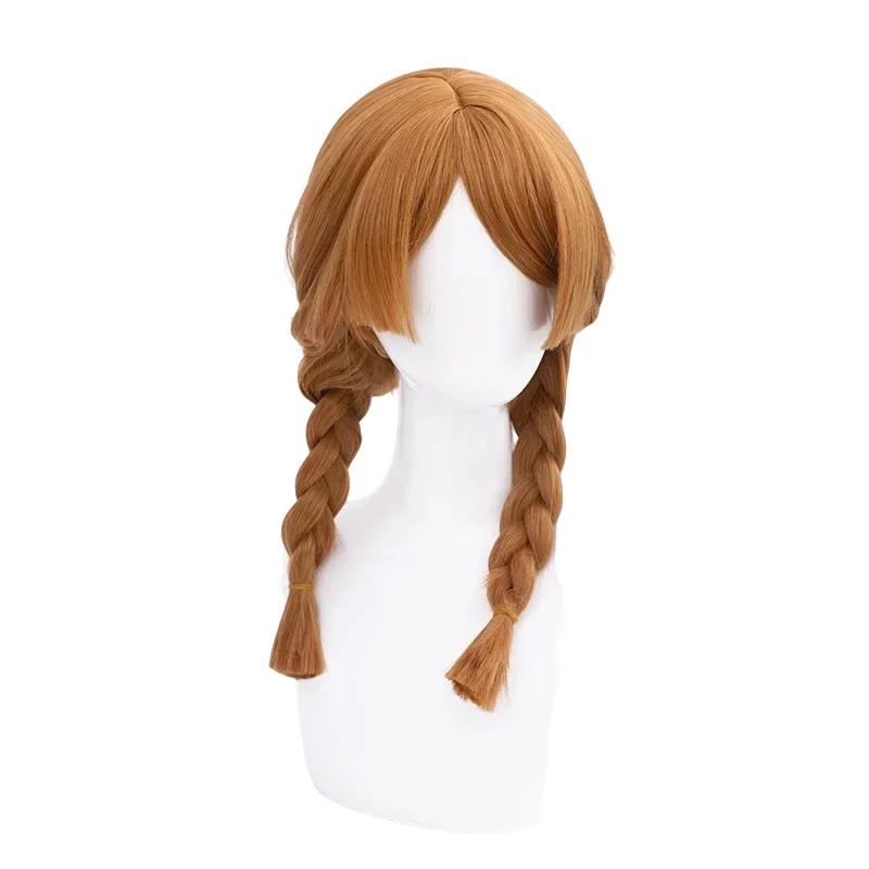 Speelgoedhandelaar Anne Lester Cosplay Pruik Spel Identiteit V 45Cm Bruin Hittebestendig Synthetisch Haar Halloween Party Cos Pruiken Pruik Cap