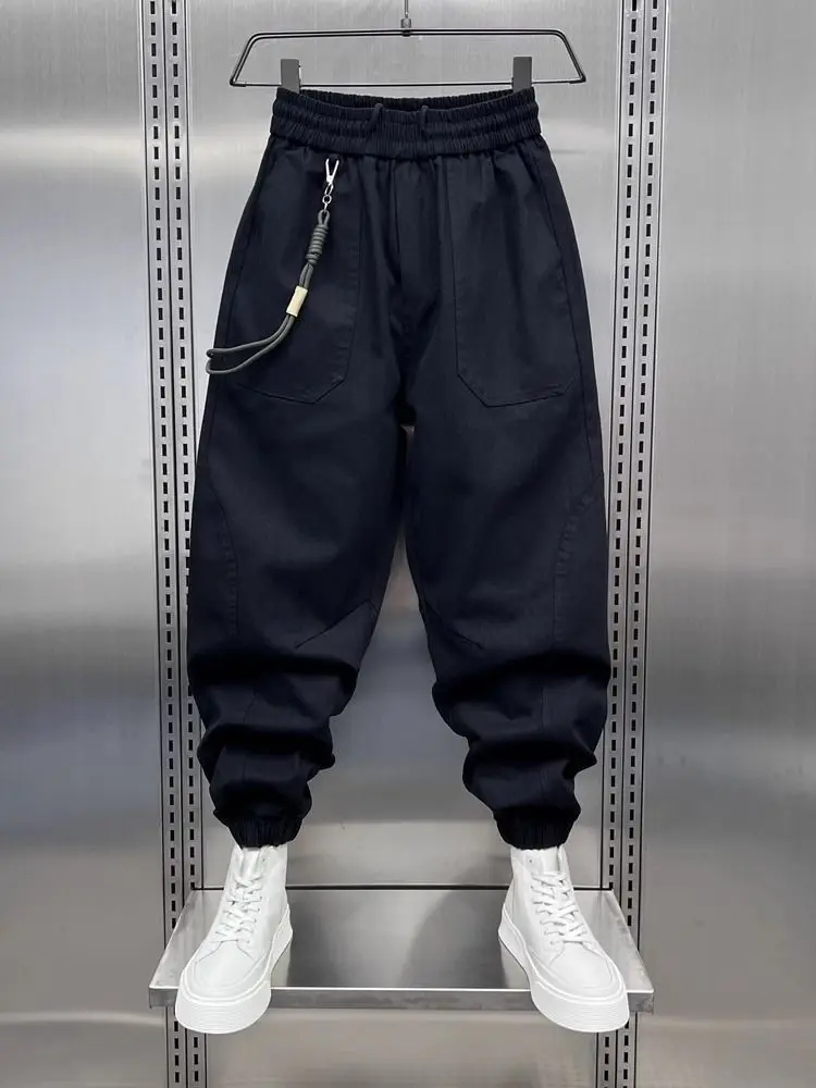 

Large Size 300 Pou Autumn Workwear Pants Men's Casual Loose Wide Leg Haome Harlan Cuffed Trousers Street Sle