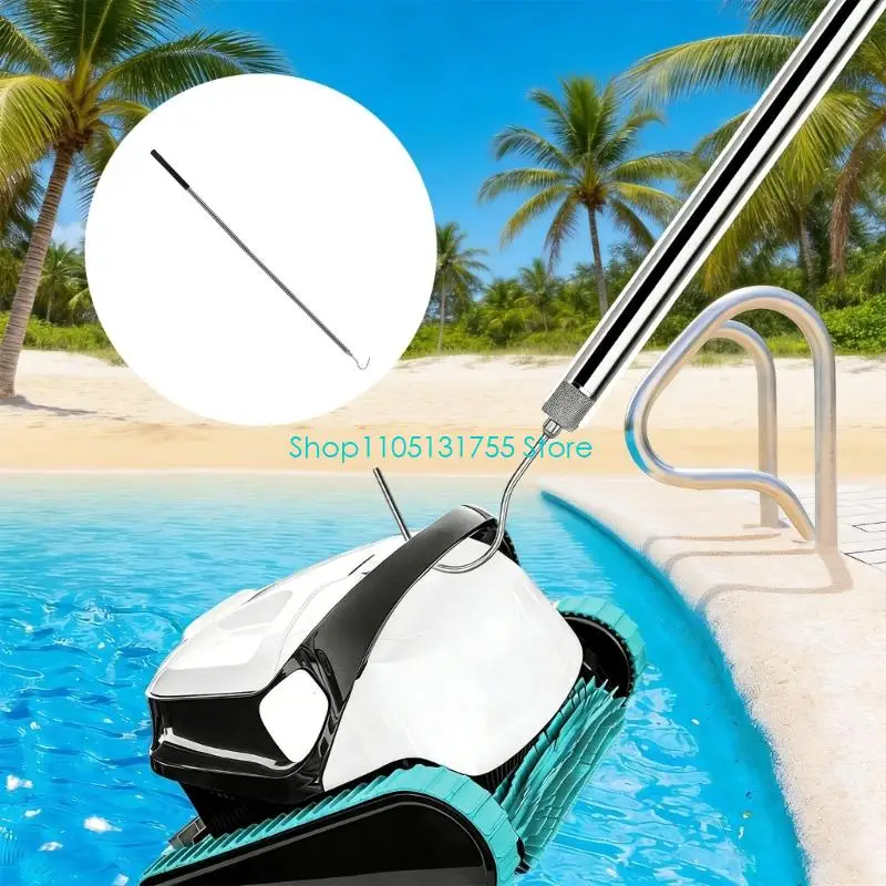 K0EF Multipurpose Stainless U Shaped Swimming Pool Equipment Hook Detachable Sections