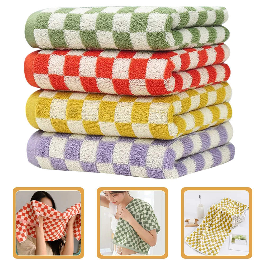 

4Pcs Coral Fleece Absorbent Face Towels Dry Hand Towels for Bathroom Spa Bath Washcloths Absorbent Face Towel