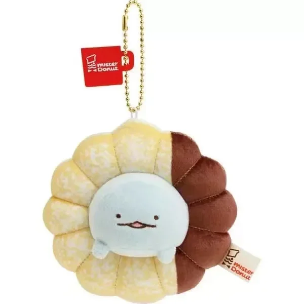 Japanese New Cute Sumikkogurashi Donut Series Shrimp Cat Kawaii Plush Toy Bag Pendant Keychain Pendant Girl Gift