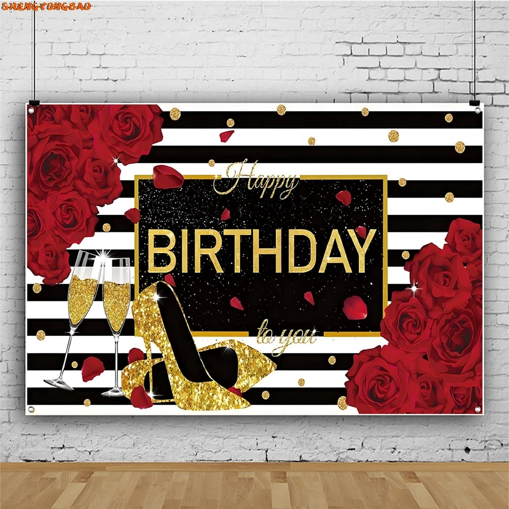男性と女性のための誕生日パーティーのバナーの背景,30歳,黒,金,銀,風船,写真の背景,ポスター,男性,女性