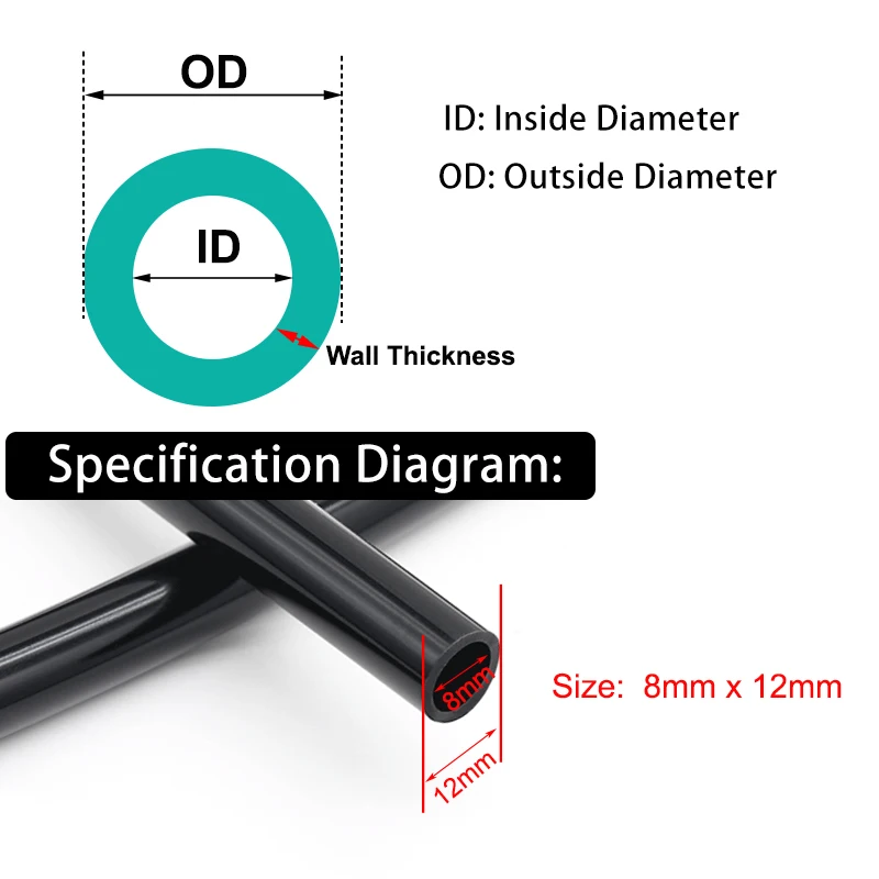 Customized Order ----Black Silicone Tube