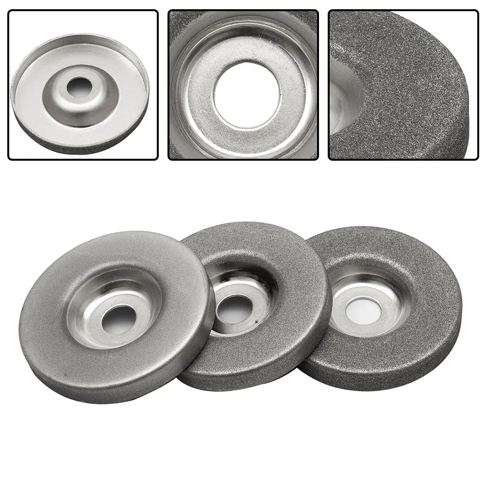 

Silver 56mm Diamond Grinding Machine Grinding Wheel Multifunctional Sharpener 180/360/600grit 3pcs High Quality Brand New