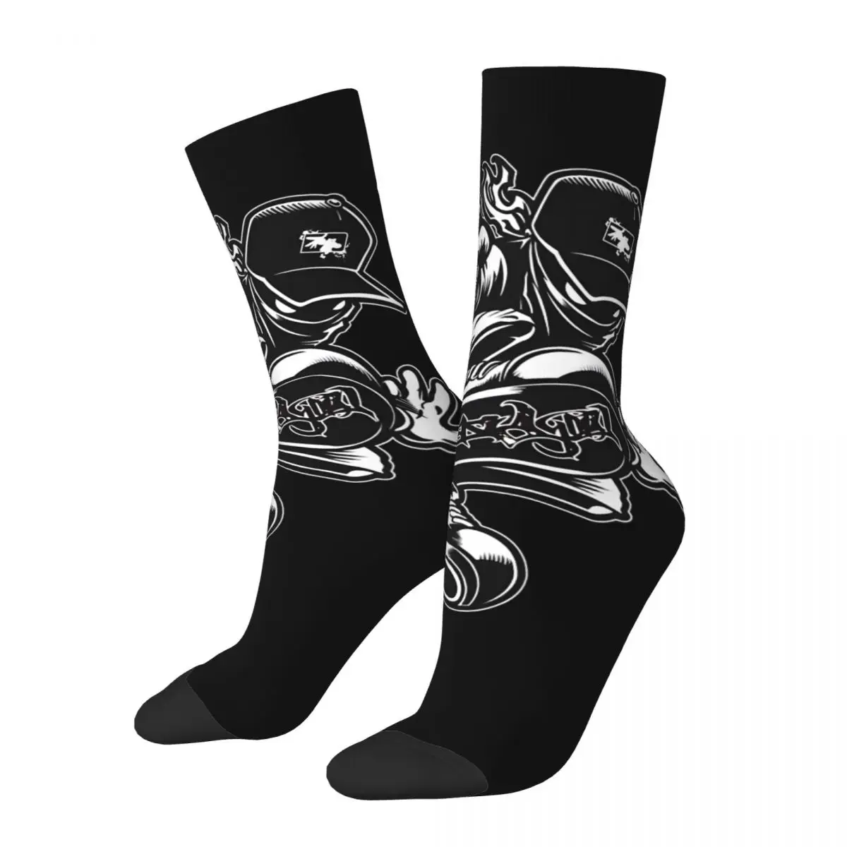 Retro Provocative Men's compression Socks Unisex Limp Bizkit Street Style Seamless Printed Novelty Crew Sock