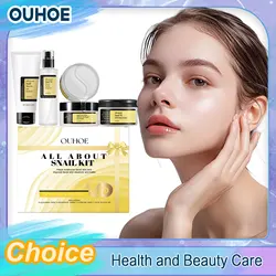 Snail Mucin 96% Korean Skin Care Fade Fine Lines Repair Tighten Firming Moisturizing Smooth Glow Brightening Facial Essence Set