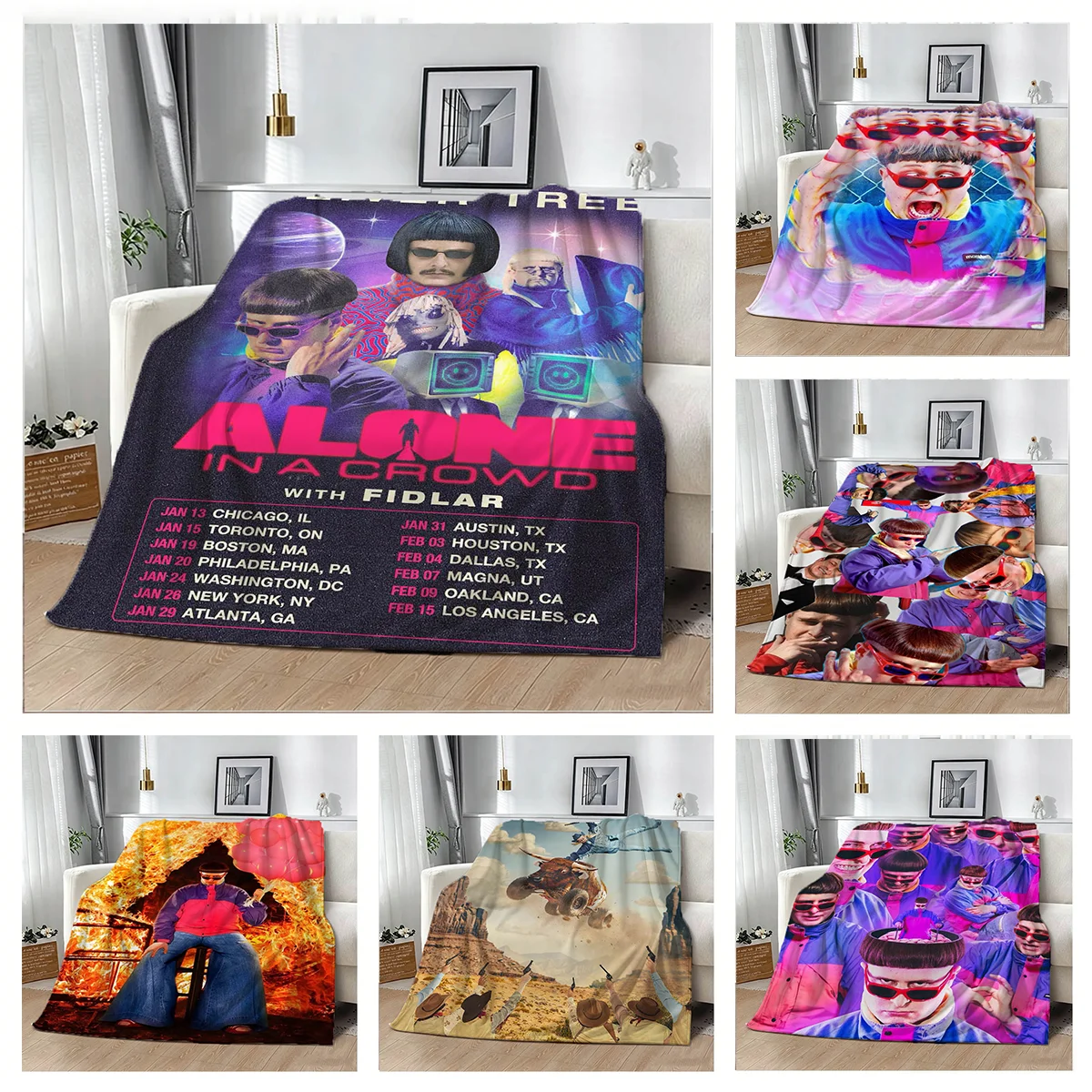 Singer O-Oliver-S Tree Ugly is Beautiful Flannel Blanket Soft Throw Blanket Art For Home Decor Bedroom Bed Sofa Picnic Fans Gift