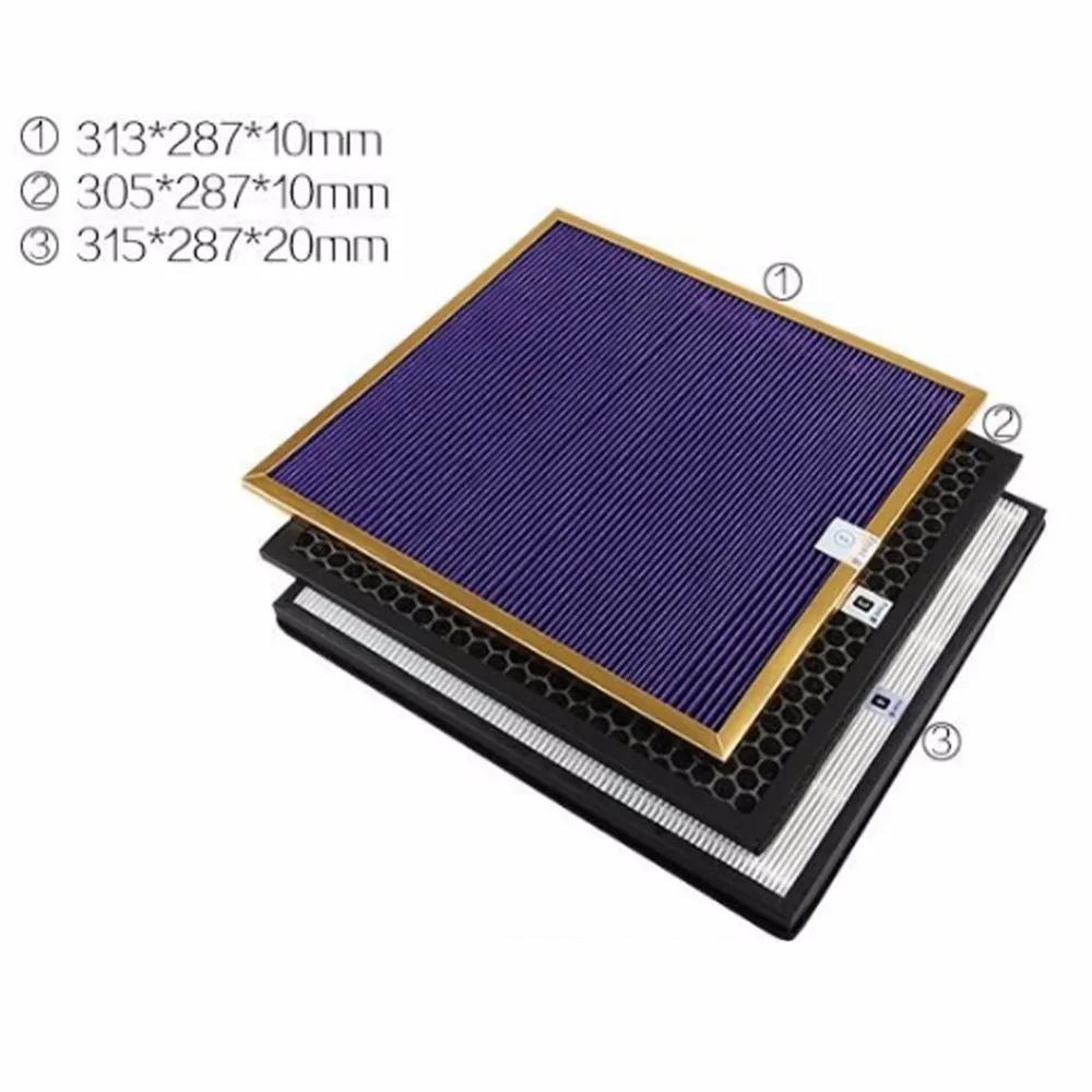 3 buah/lot Kit filter pengganti OEM AC4121 + AC4123 + AC4124 untuk Philips AC4002 AC4004 AC4012 suku cadang pemurni udara