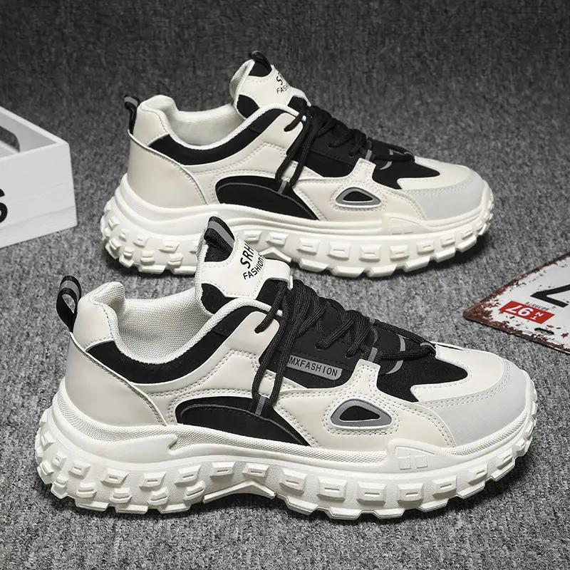 

2025 New Men's Sneakers Non-Slip Thick Bottom Breathable Sport Shoes Versatile Casual Men's Shoes