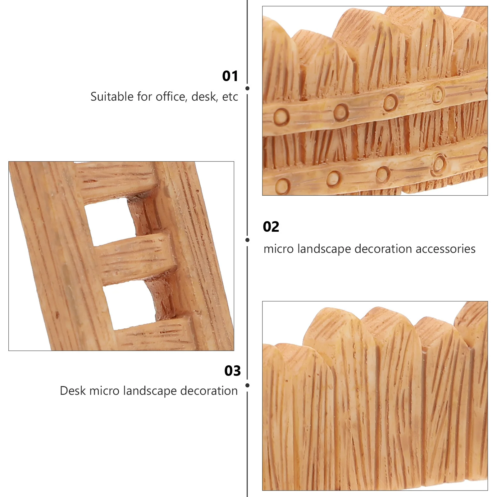 

8 шт. миниатюрные украшения для забора из смолы, лестницы, микропейзажные ремесленные украшения для стола, домашний сад, декор из смолы
