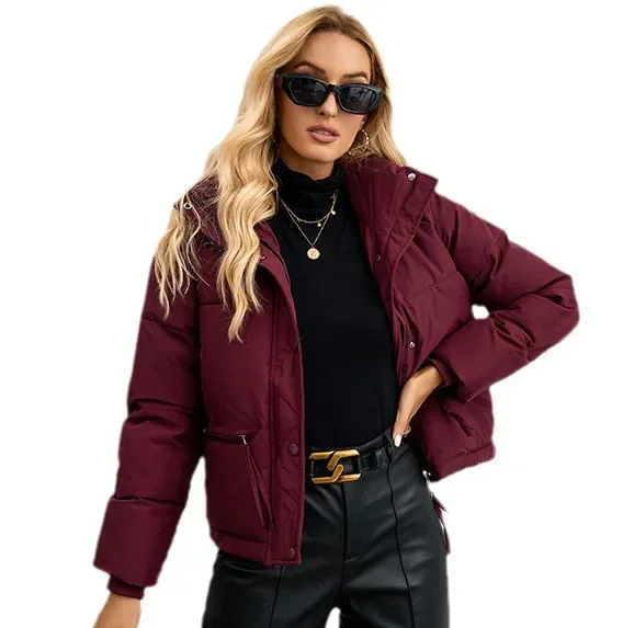 

Winter Jacket Women Down Coat for Winter Warm External Mold 8 Color Simple Version of The Zipper Pocket Down Jacket