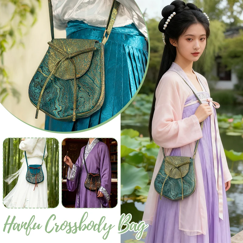 Chinese Style Guofeng Vintage Shoulder Bag Artistic National Trend Style Women Crossbody Bag Patchwork Fabric Hanfu Coin Purse