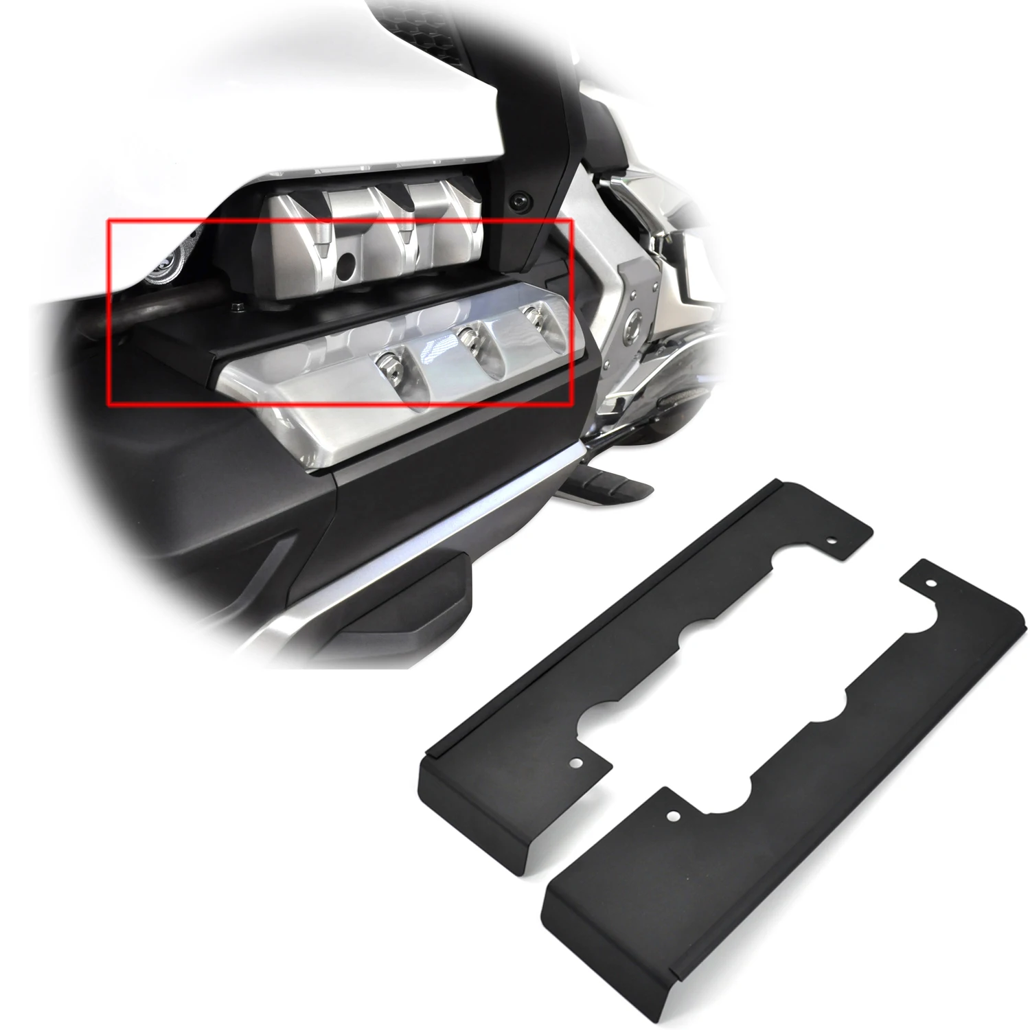 

Panical Cylinder Head Engine Cover Protector Crash Guard For Honda Gold Wing GL1800 F6B DCT TOUR AIRBAG 2018-2023 Black Strip