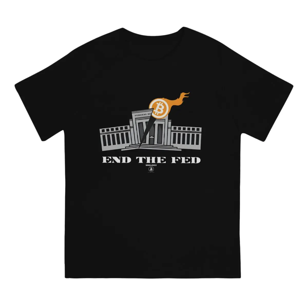 Novelty End The Fed T-Shirt Men O Neck Cotton T Shirt Bitcoin Short Sleeve Tees 4XL 5XL 6XL Clothing