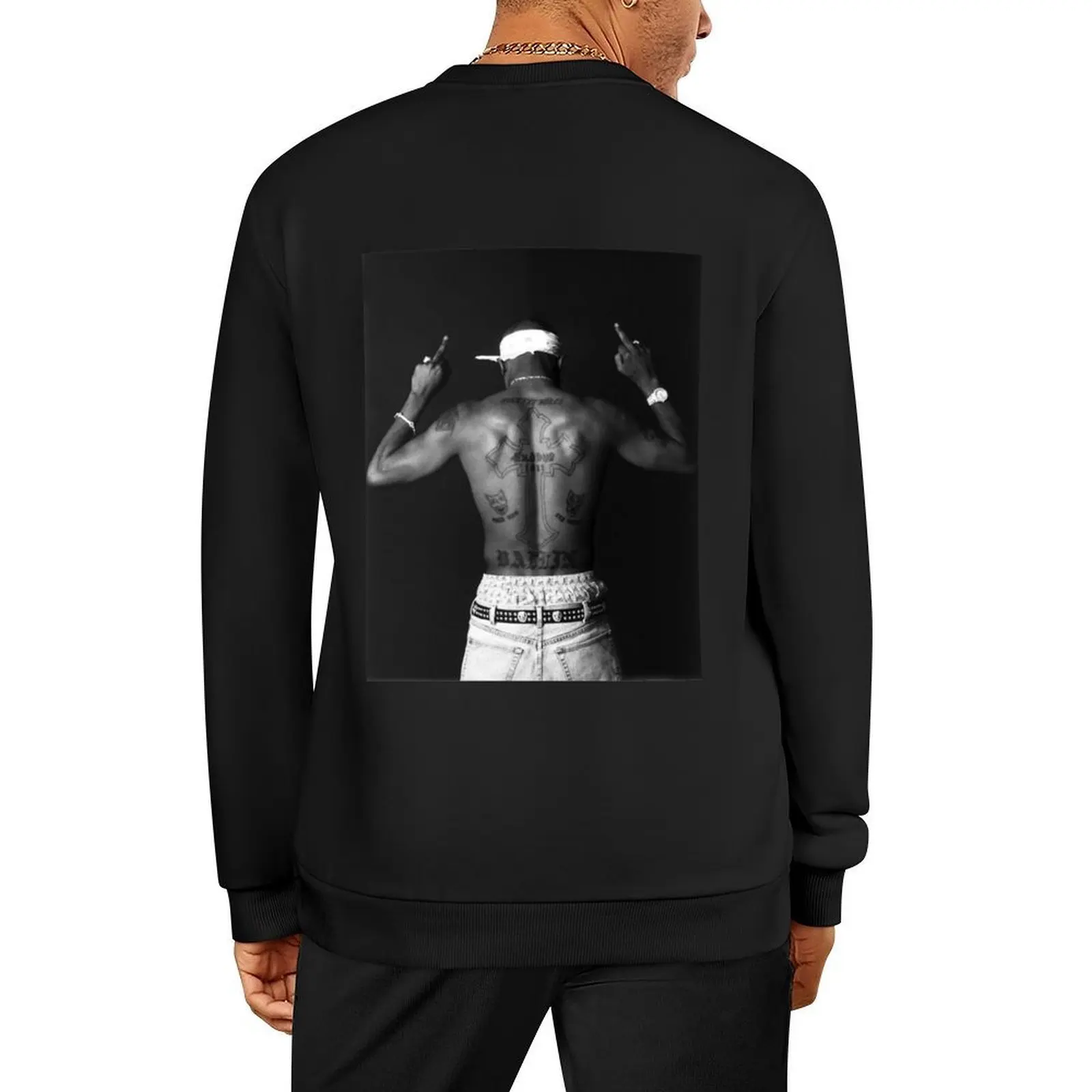 

2pac Pullover men's sweat-shirt set korean style clothes tracksuits anime clothes hooded sweatshirts
