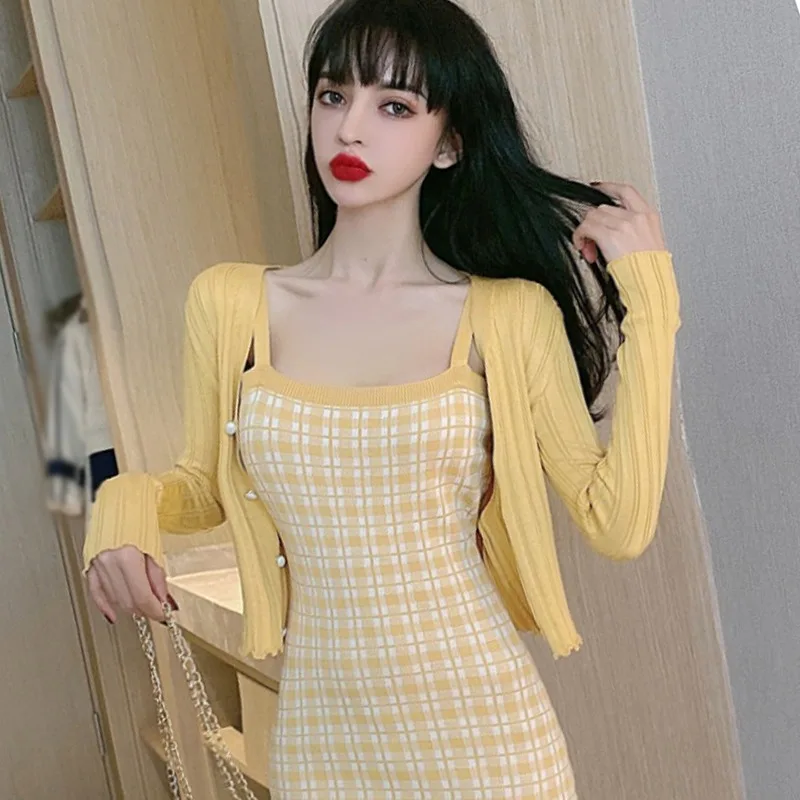 Cárdigan informal de manga larga con cuello en V para mujer, protector solar fino, Top de punto sólido, ropa de aire acondicionado para niñas, trajes