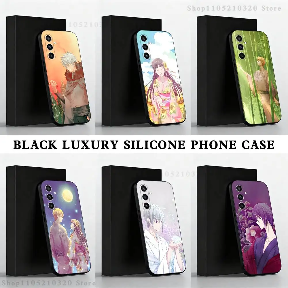 

F-Fruits B-Baskets Anime Phone Case For Samsung S 25,24,23,22,30,21,10,9,Ultra,Plus,Lite,FE,4,5 G Black Soft Case