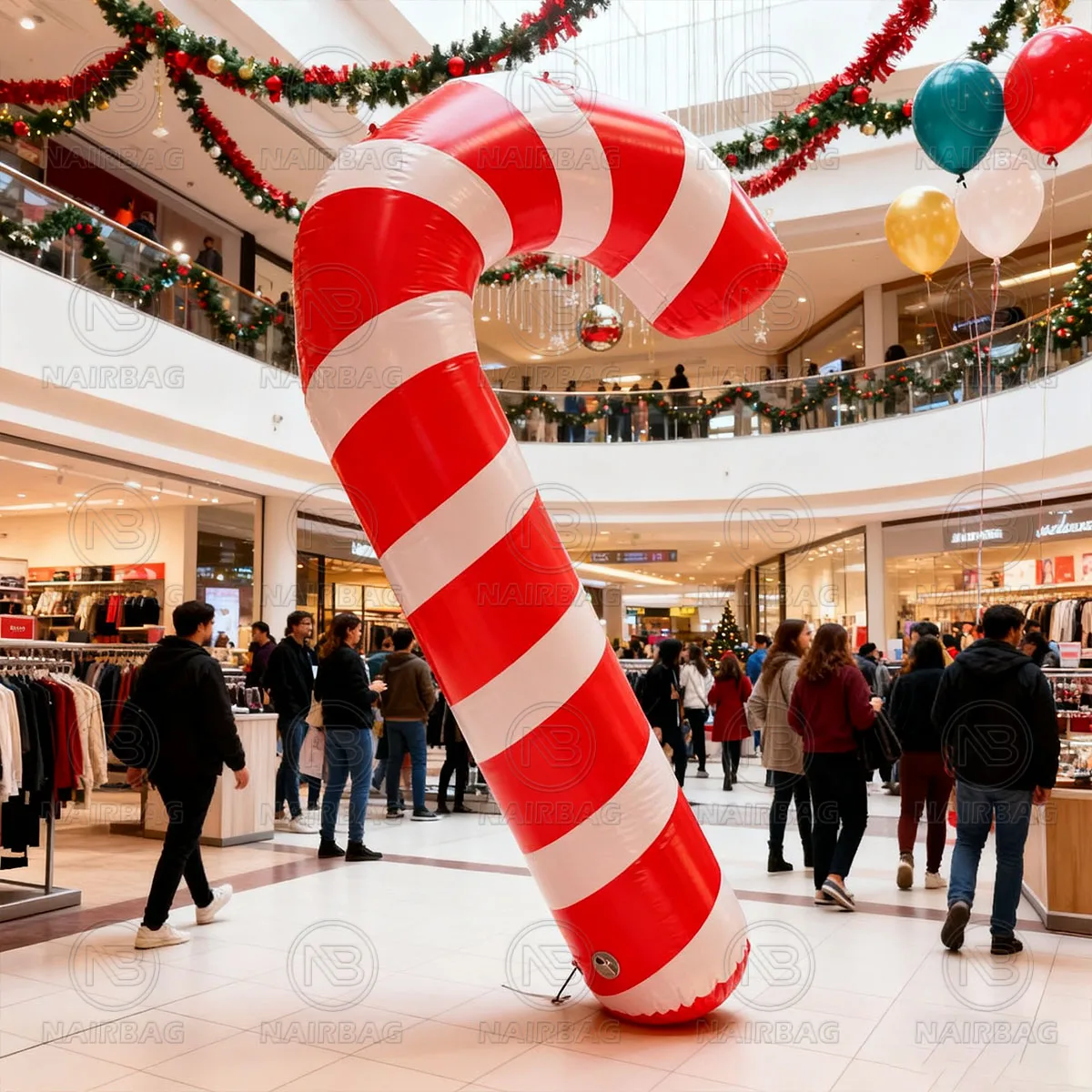 Nadmuchiwane laski cukrowe na Boże Narodzenie Nadmuchiwane cukierkowe patyczki na święta Bożego Narodzenia Dekoracje wewnętrzne i zewnętrzne na przyjęcie noworoczne