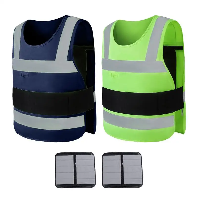 

Ice Vest Cooling Safety Vest High Temperature Cool Jacket PCM Adjustable Cooling Shirt With 2 cooling Blocks Outdoor Working