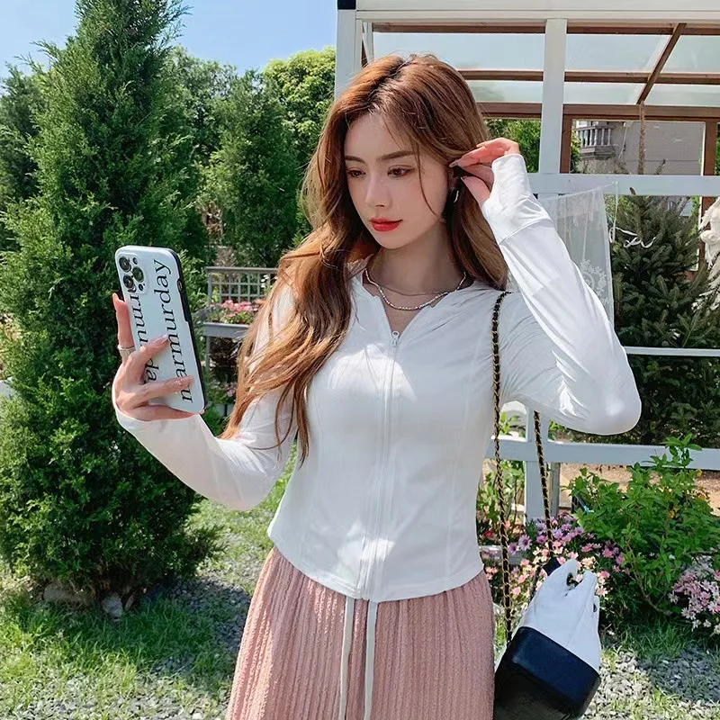 

Летняя облегающая солнцезащитная куртка из ледяного шелка 2025 года, летняя спортивная куртка на открытом воздухе, устойчивая к ультрафиолетовому излучению