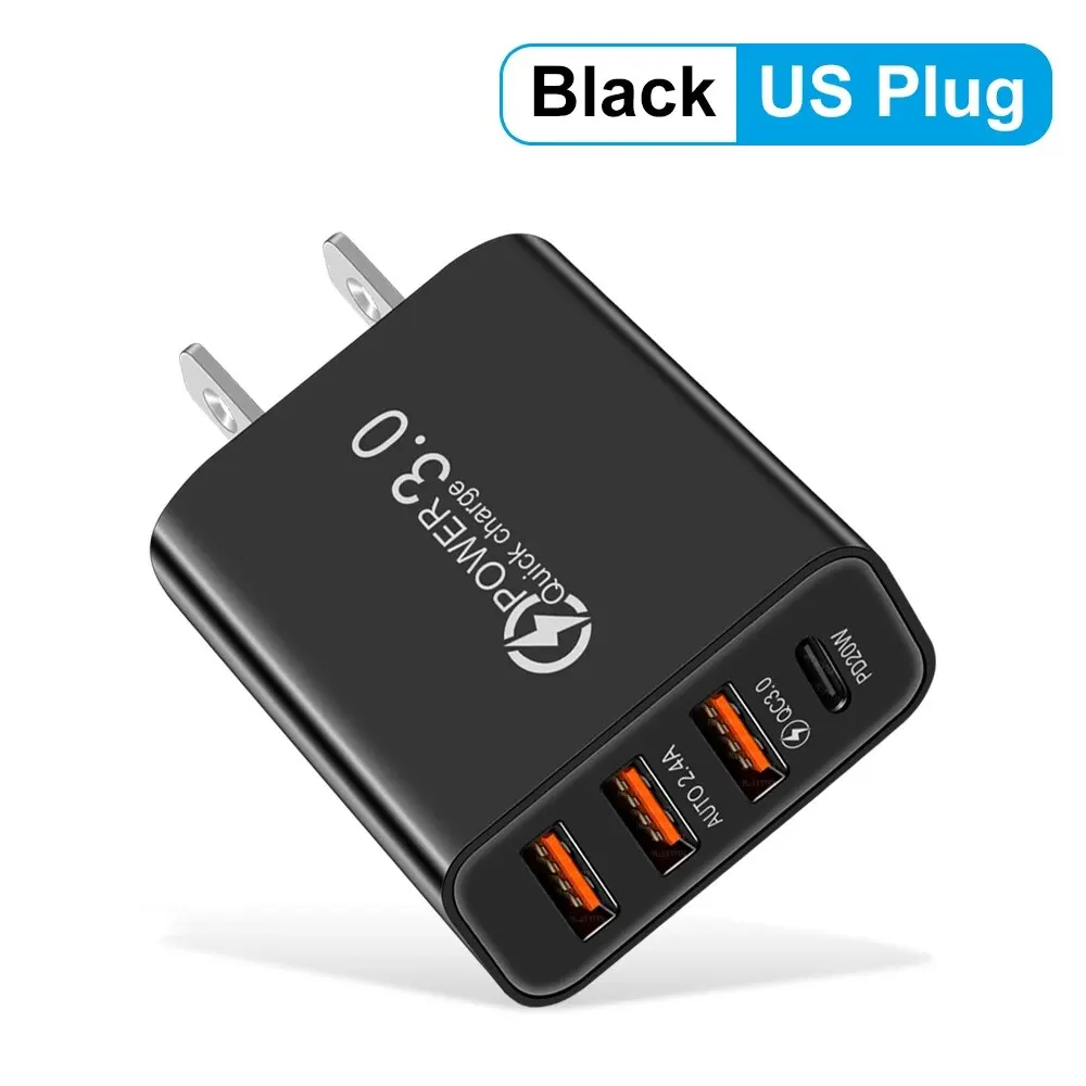 Insgesamt 20 W Multi Port Wand Ladegerät USB PD Adapter für Xiaomi iPhone 13 12 für Samsung Handy Stecker Aufladen