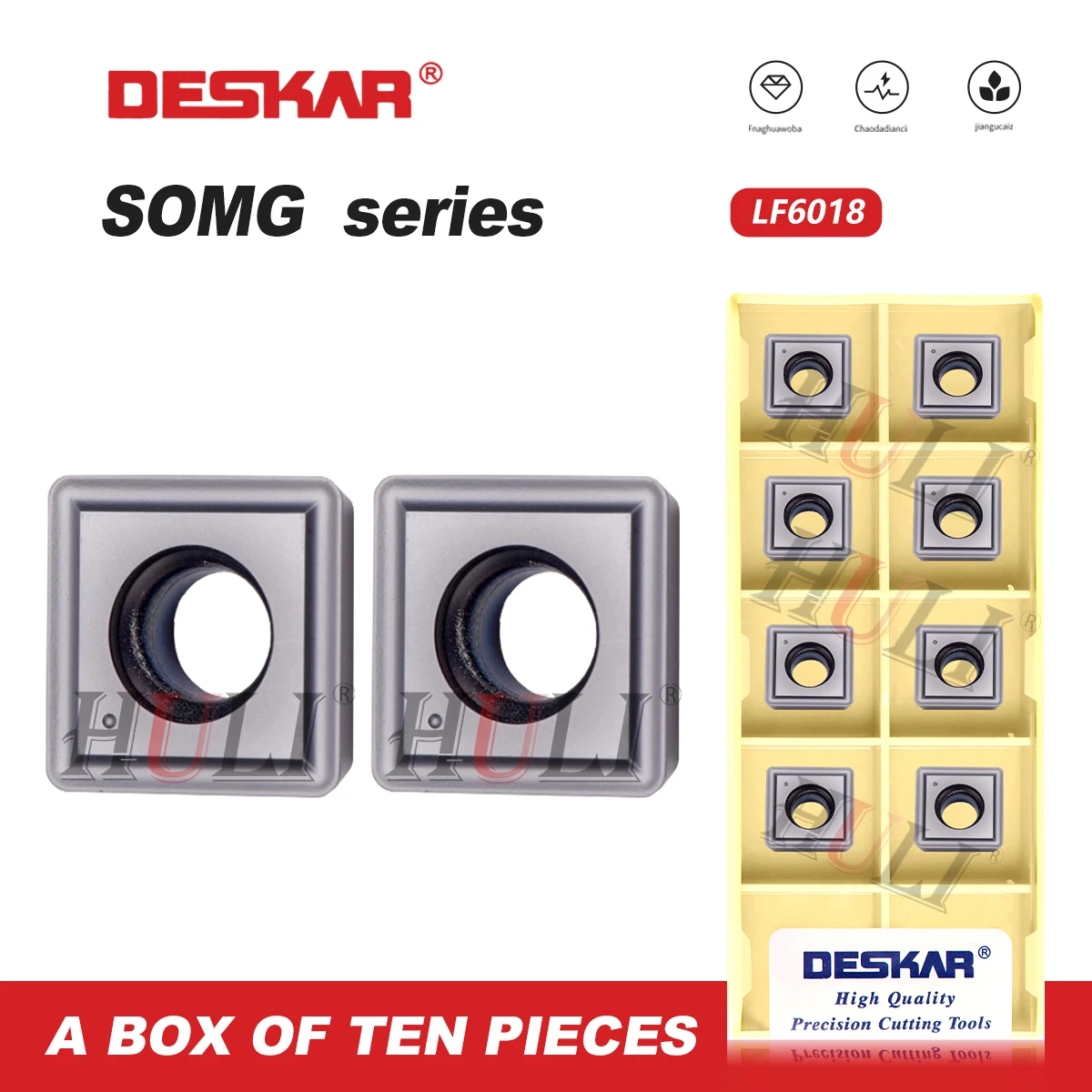 

Токарный станок с ЧПУ DESKAR U-сверло Обрабатывающий центр с числовым программным управлением SOMG040202-TG LF6018, используемый для обработки лезвия инструмента из нержавеющей стали