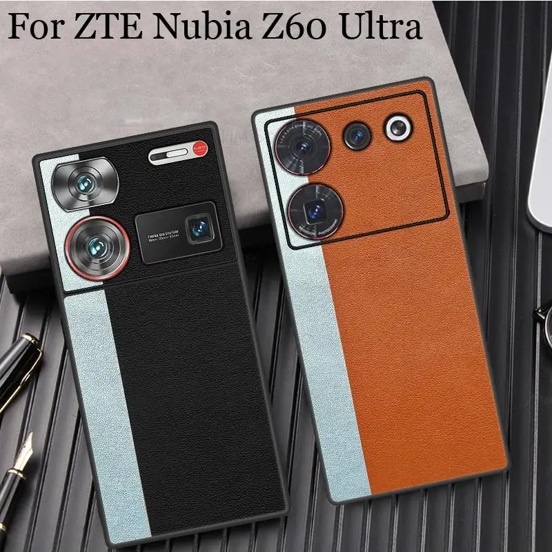 For ZTE nubia Z60 Ultra Leather Shockproof Phone Case Capa For Nubia Z50S Pro Splice Holster Phone Cover For Nubia Z50 Z60 Ultra