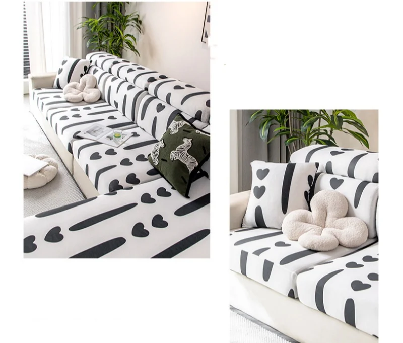 غطاء أريكة مرن ذو ملمس رائع وشامل لثلاثة مقاعد مع أغطية وسائد عالمية لصالة تشيس غطاء من الحرير الجليدي للصيف