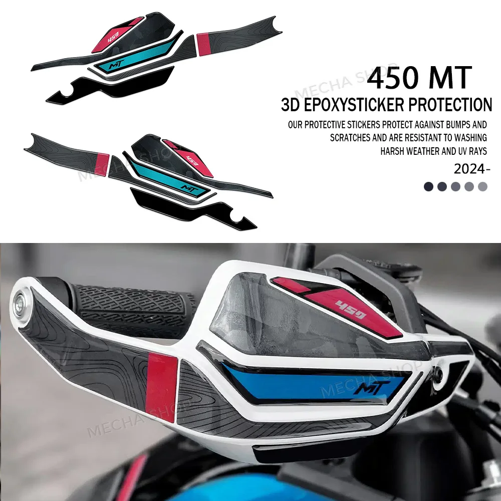 

3D Motorcycle Handguard Shield Stickers Motocross Hand Guard Protetion Decals For CFMOTO 450MT CF moto 450 mt 2024-