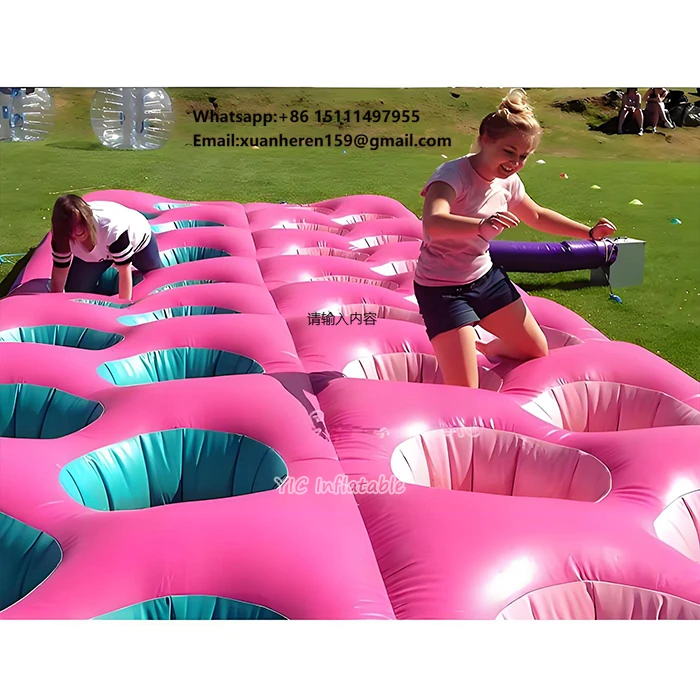 

Obstacle Mat Sports Course Inflatable Running Obstacle Game Ultimate Knockout Tyre Run Inflatable Competitor Game for Sale