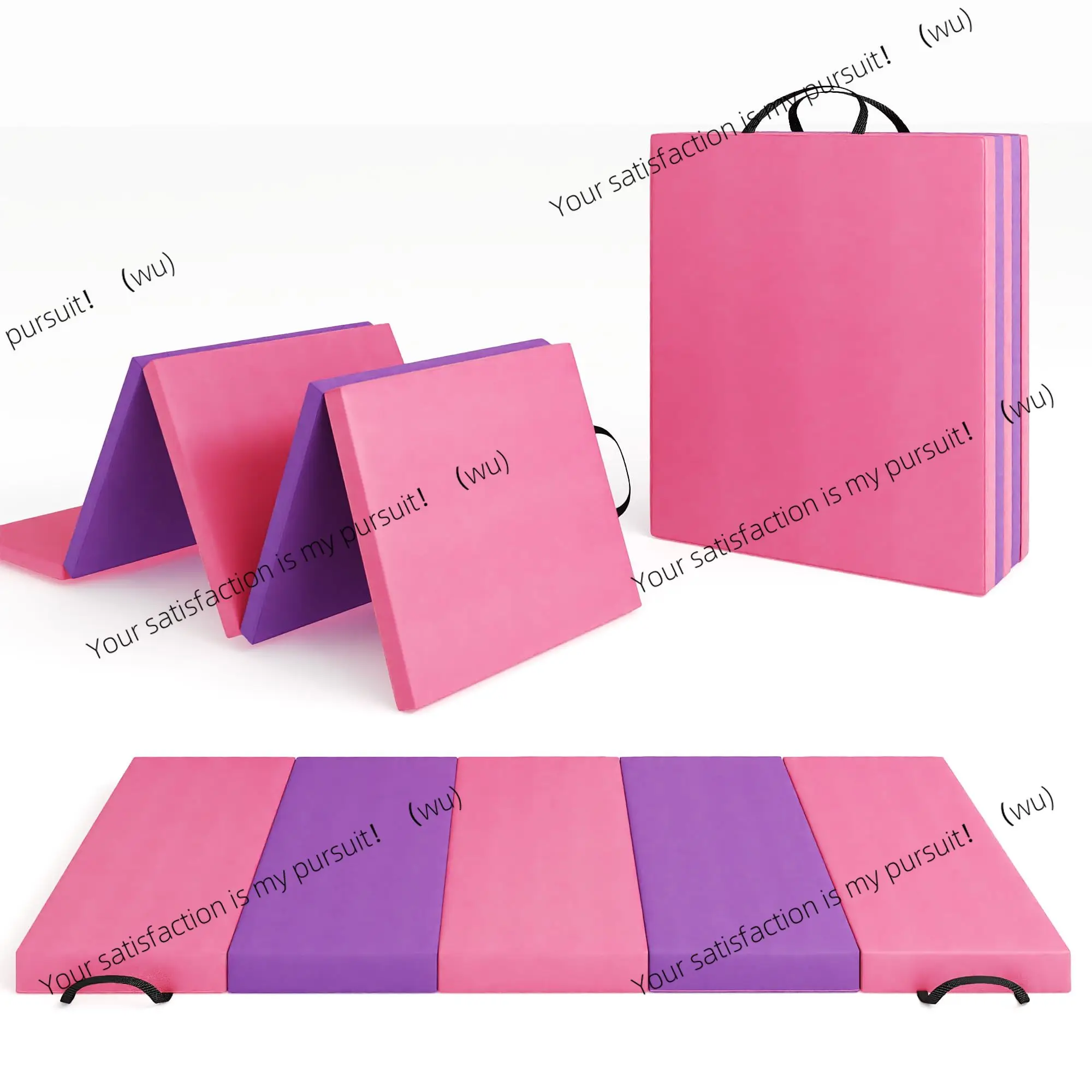 for Yoga, Pilates, Aerobics Gymnastics Mat,4-/5-fold Exercise Mats, Gymnastics Tumbling Mats, Thick Portable Home Gym Floor Pad