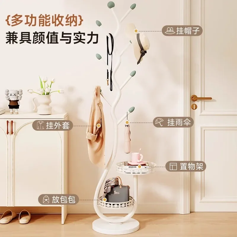 Bedroom light luxury tree branches, hanger, wrought iron clothes rack, entrance entrance floor vertical, storage coat rack