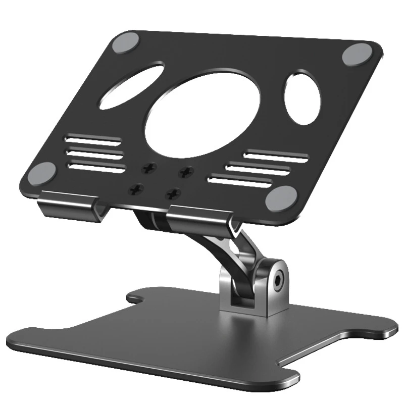 Desktop Tablet Computer Stand with Dual Axis Design, Height/Angle Adjustable, Tablet Computer Drawing Stand (Black)