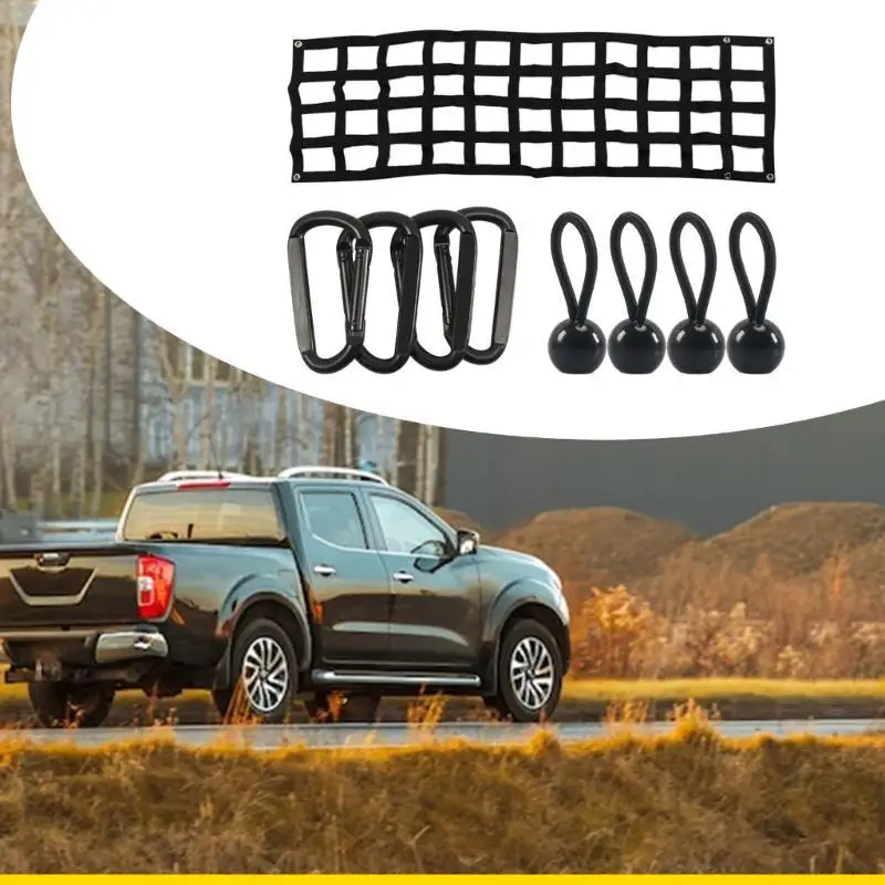 شبكة الباب الخلفي SZCH لسرير الشاحنة الصغيرة، شبكة الباب الخلفي شديدة التحمل، عالمية 60 × 18 بوصة