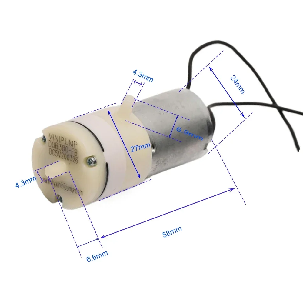 DC 3.7V 4.2V 5V 6V Small 370 Motor Air Pump Negative Pressure Pump Vacuum Oxygen Boosting for Breast Pump Fish Tank Disinfection