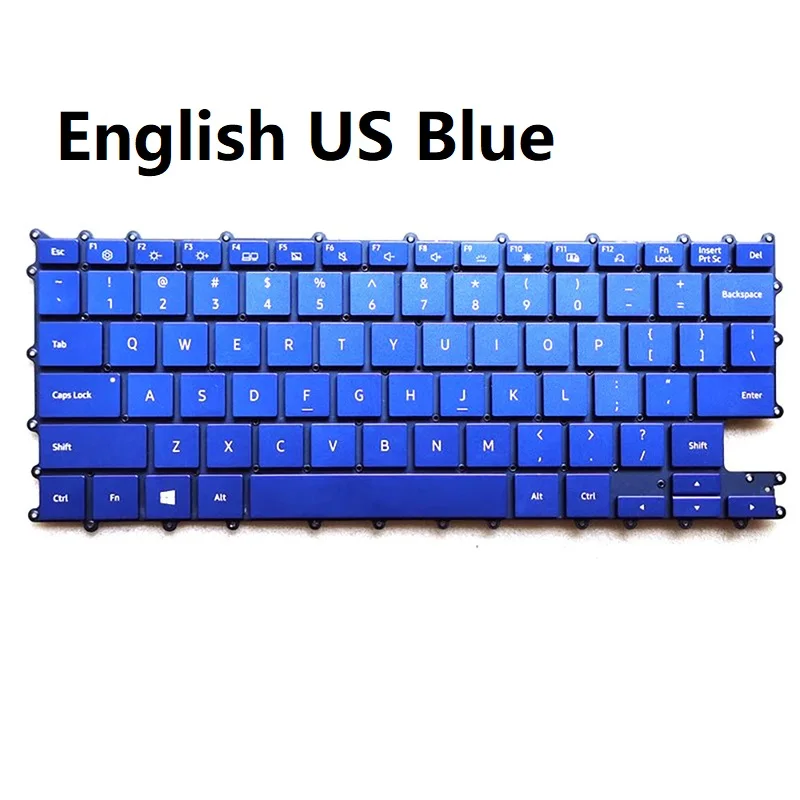 English US Blue Grey Laptop Keyboard For Samsung NP730QDA NP730QCJ 730QDA 730QCJ With Backlit New