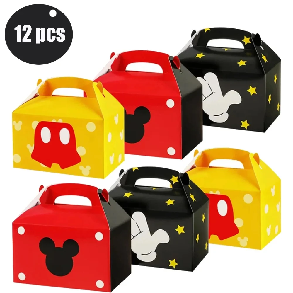 Mickey Mouse Themed Party Supplies Mickey Gift Bag Fillers Minnie Reusable Straws Stamp Seals Snap Bracelet Kids Birthday Partie