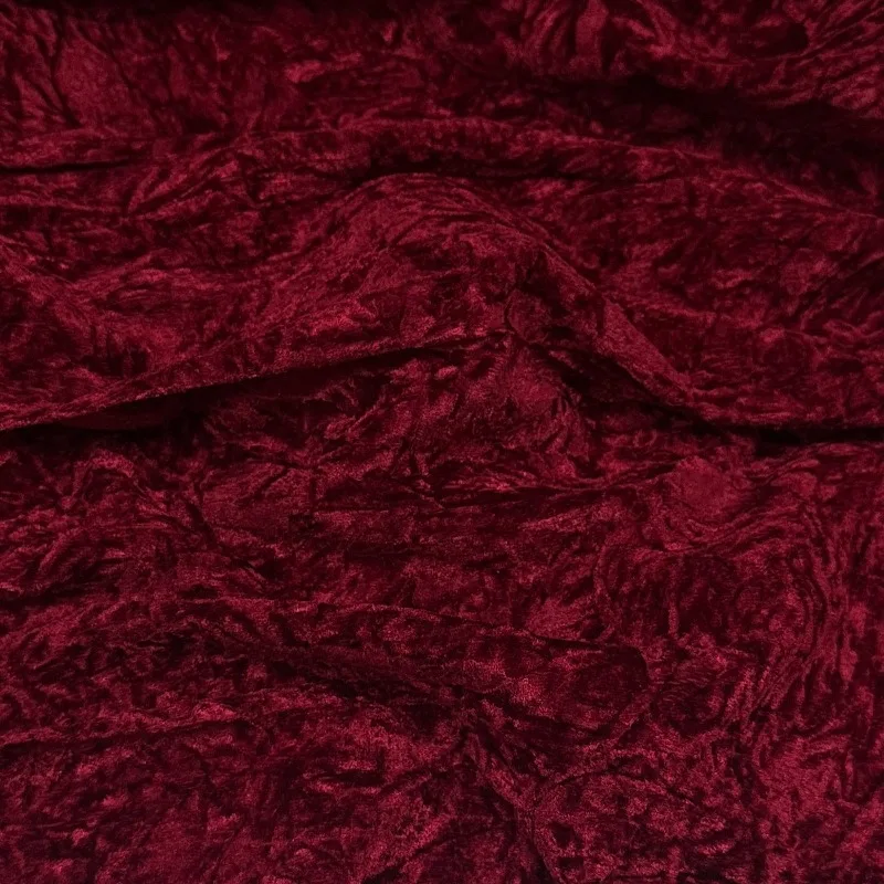 Pleated Velvet Fabric Autumn Winter Dress Fashion Designer Fabrics for Diy Sewing Clothing Cloth By The Meter