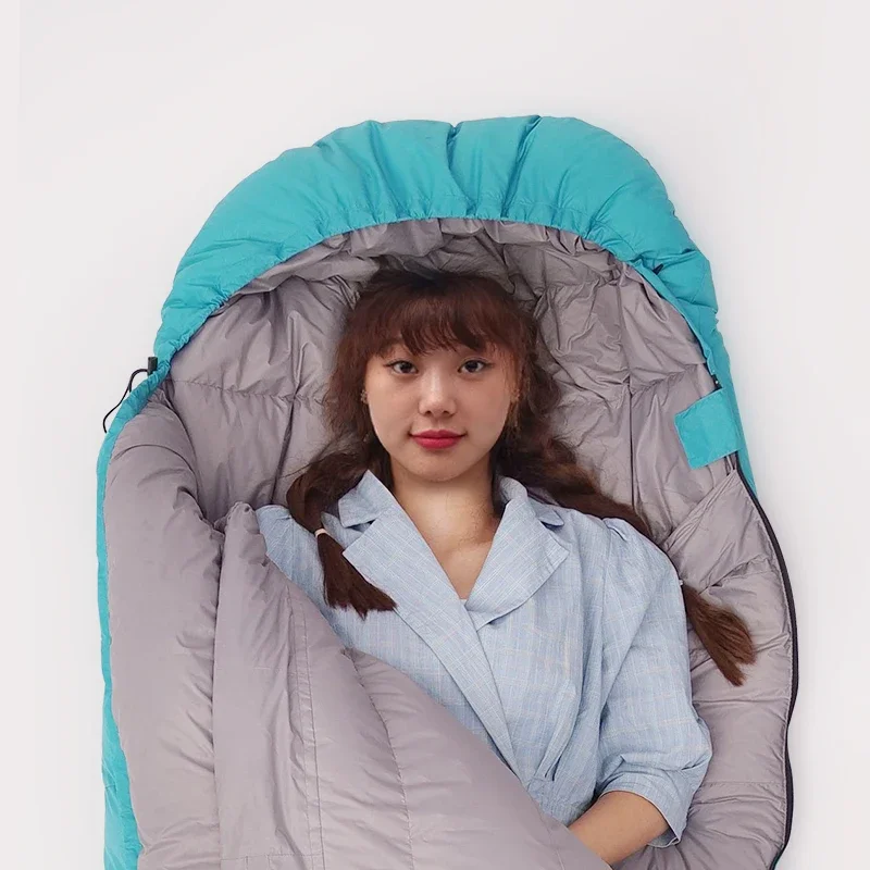 

Manufacturer's Warm Lightweight Outdoor Camping Hiking Sleeping Bag 800g Filling Duck Mummy Unisex Child Friendly Nylon Fabric