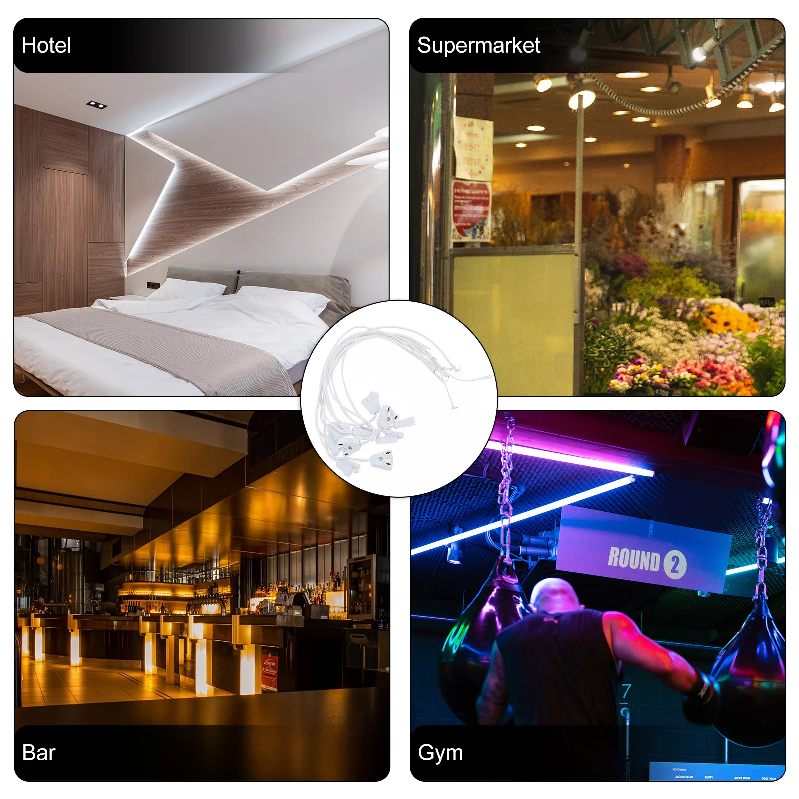 

10pcs Light Tube Connection Wire LED Lamp Cable Durable Material Suitable Fluorescent Lamps Lightweight Portable Daily Needs