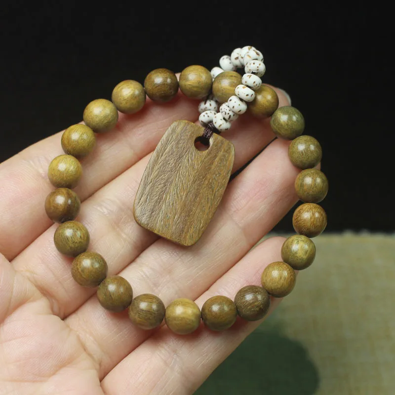 Guajacwood with Fragrance 8mm Upper Sign Buddha Beads Bracelet Star Moon Piece Beads Bracelet Crafts Rosary Ornament
