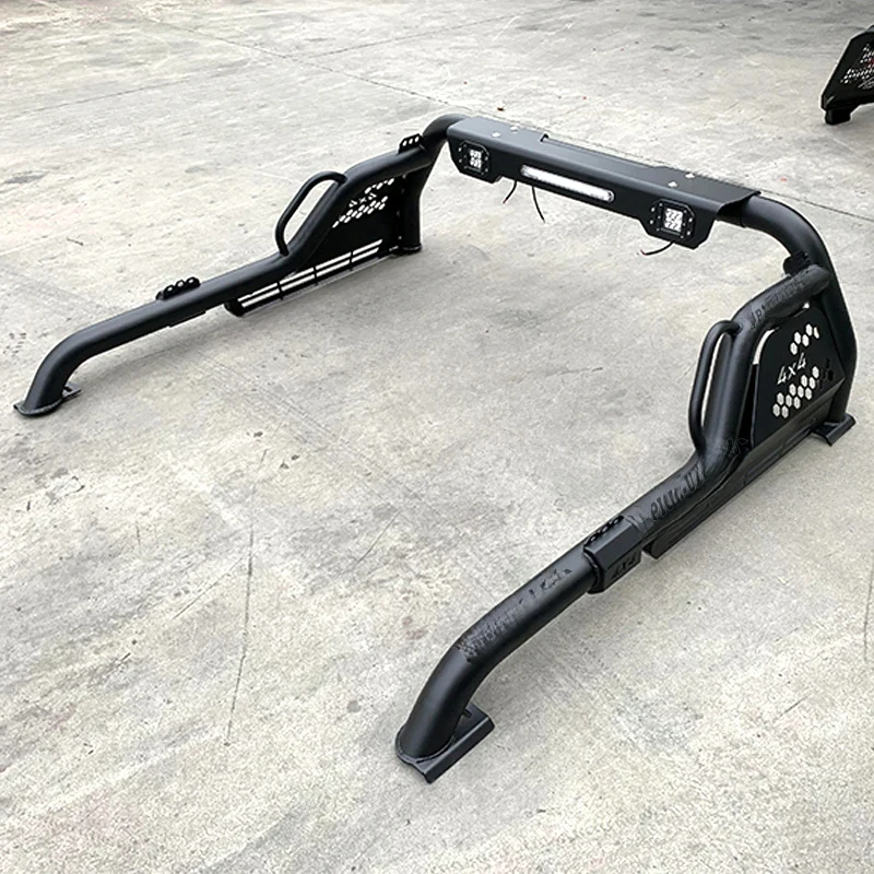 

Factory Hot Sale-4WD Parts Universal Steel Roll Bar With Light Ranger Hilux Navara Np00 D Dmax Pickup Truck Bed Rack R
