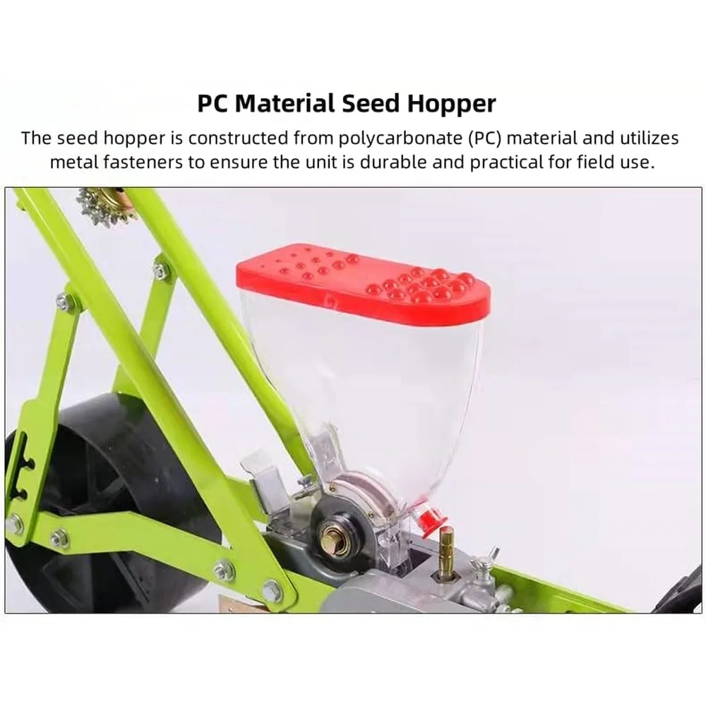 Manual Push Seed Planter with Adjustable Multi Row Spacing Hand Push Precision Seeder for Vegetables Rust Resistant