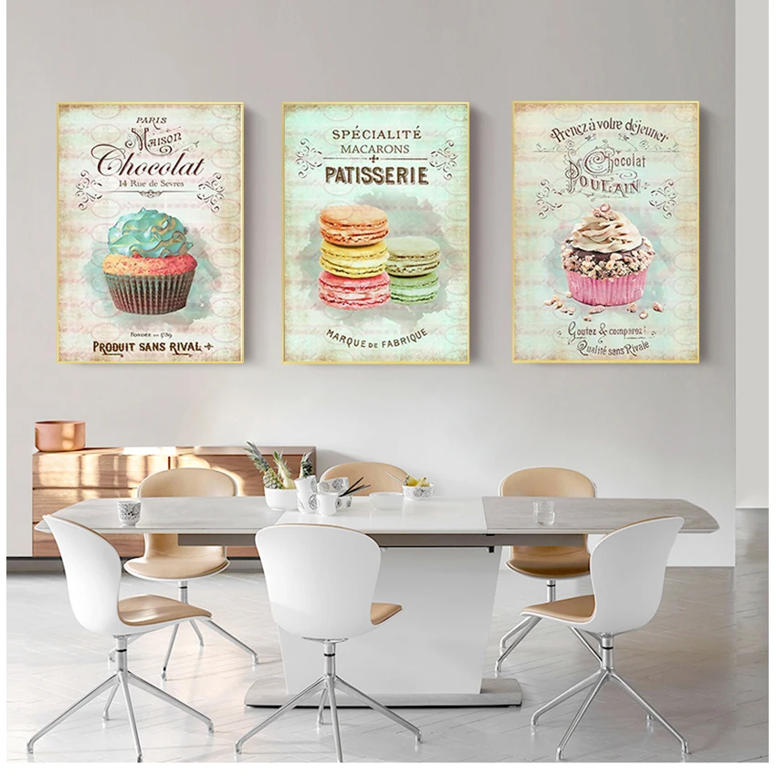 Wall Art Picture For Living Room Decor No Framed Nordic Decoration Home Posters Kitchen Restaurant Dessert Bread Canvas Painting